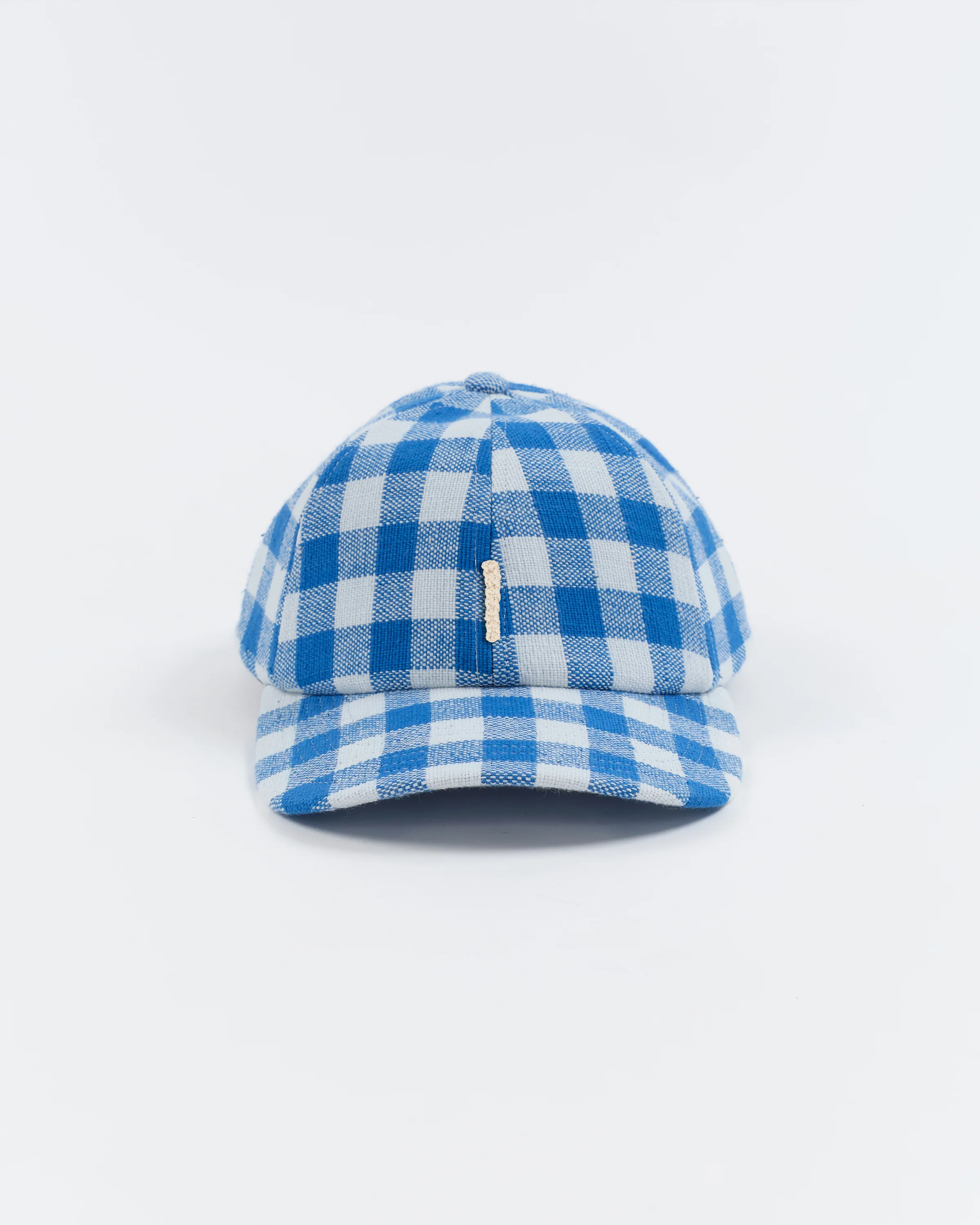 Custom Baseball Cap - Blue Gingham Handloom - Image 14