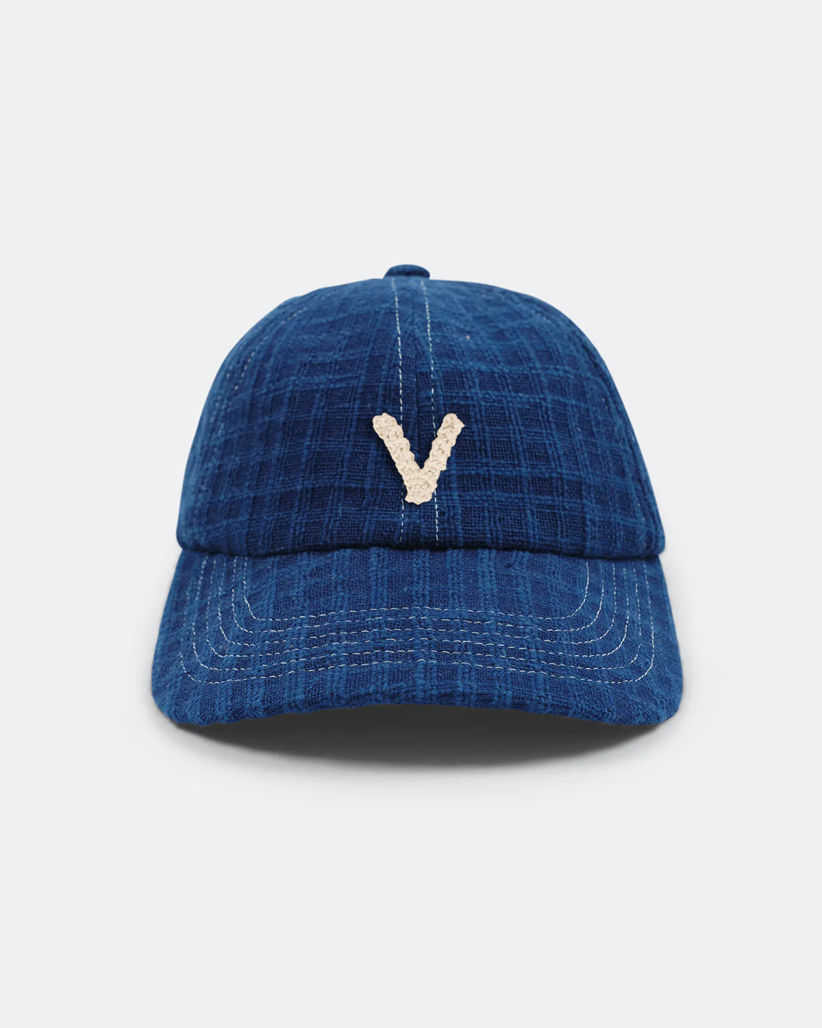 Custom Baseball Cap - Indigo Waffle Handloom - Image 25